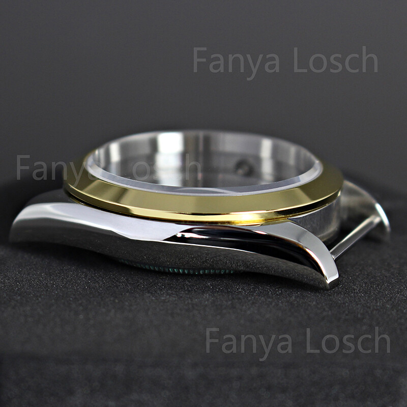 Polished 36mm/40mm Fluted Bezel Watch Case Sapphire Glass For Seiko NH36 NH35