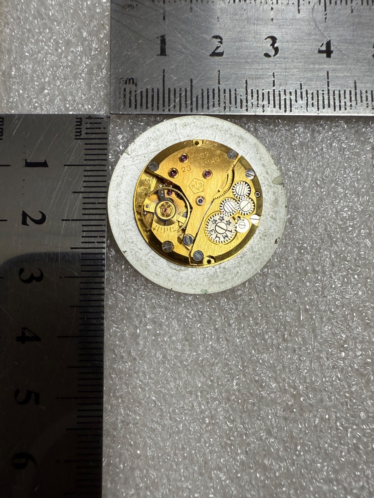 USSR POLJOT de LUXE movement 2209 caliber Gold Plated watch mechanism. FOR PARTS
