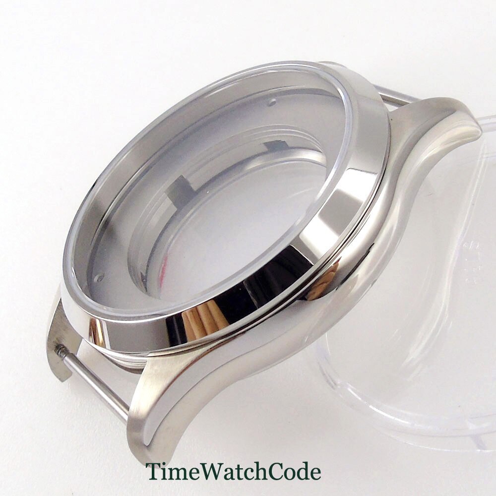 Rose Gold /PVD/Silver Watch Case 43mm Fit Miyota8215 821A DG2813 Sapphire Glass
