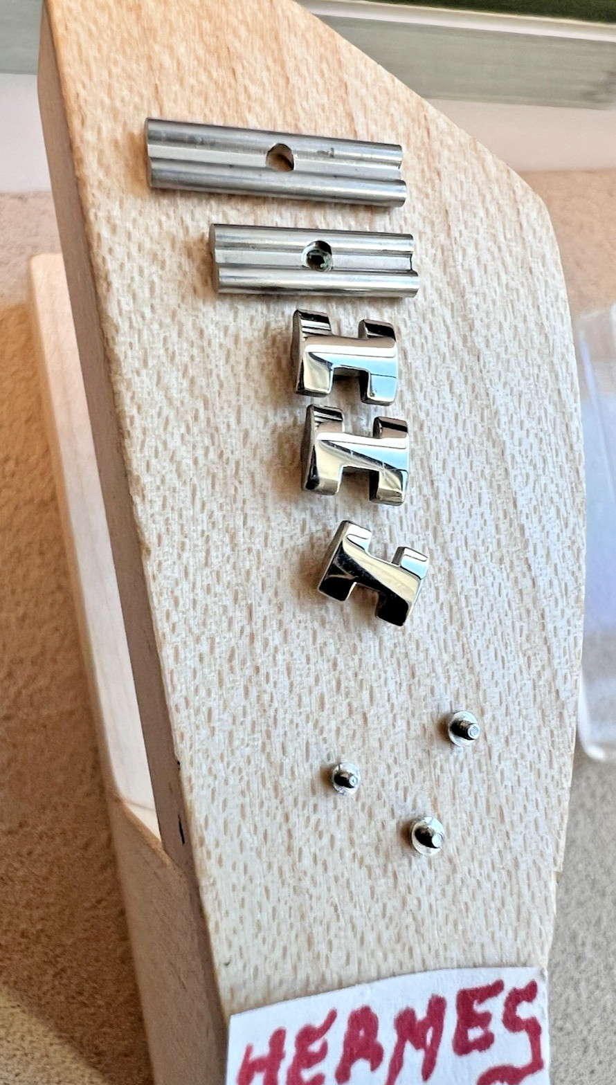 HERMES WATCH MONTRE HERMES LINKS/CLASP/SCREWS PARTS ASSEMBLY NEW MADE IN FRANCE
