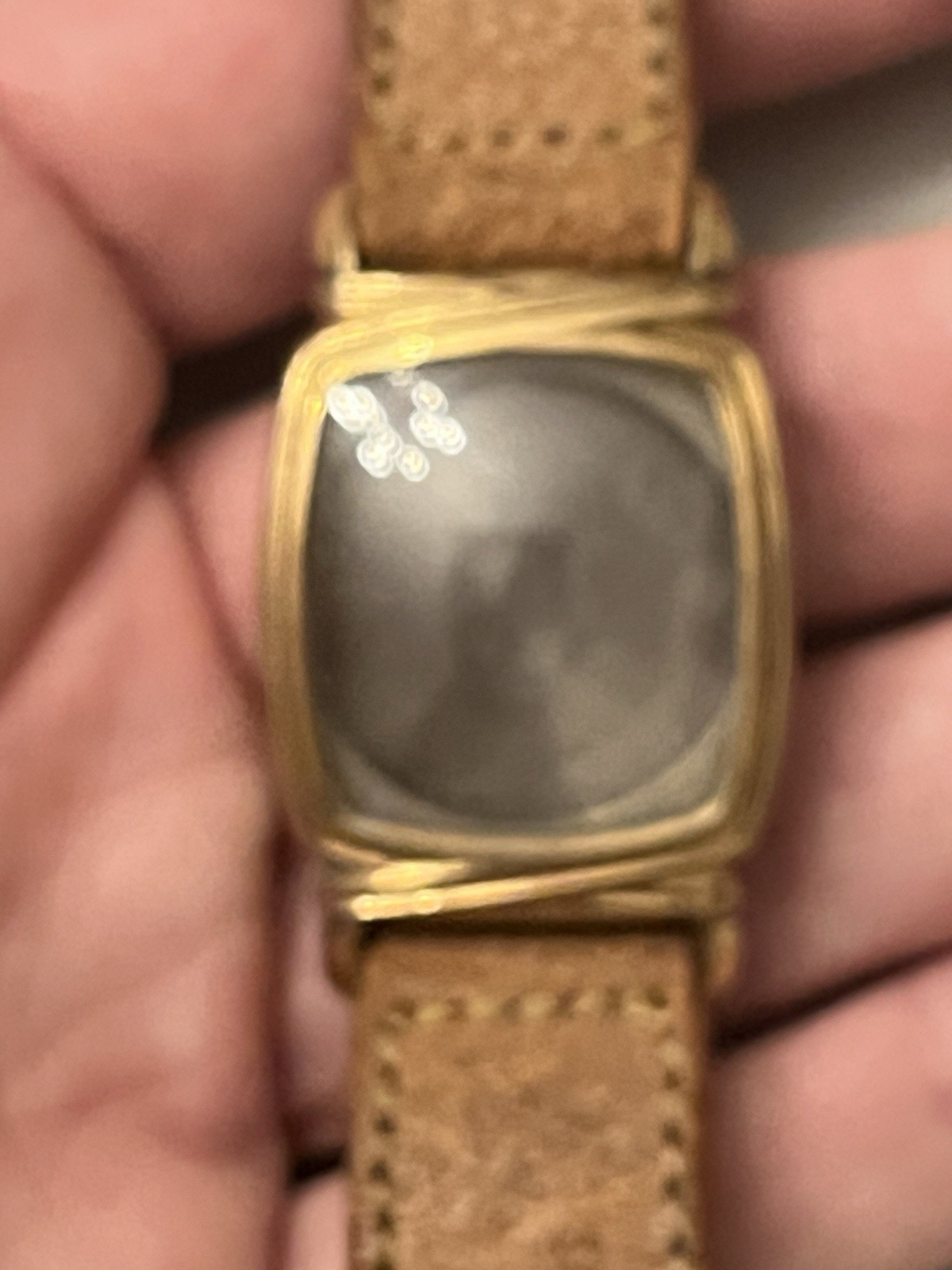 Vintage 10K RGP MASTER SUTTON Empty Watch Case & Pigskin Leather Band
