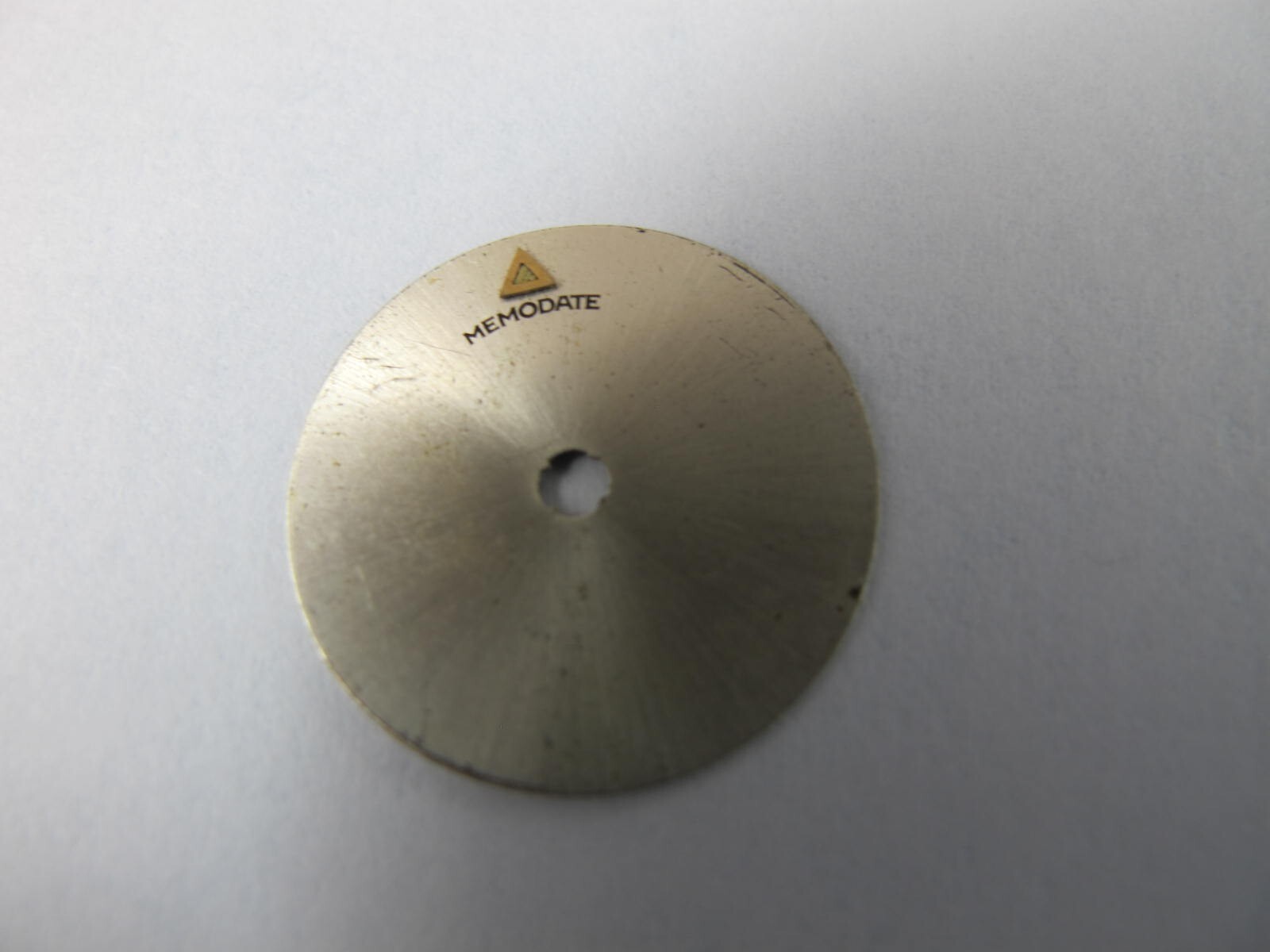 LECOULTRE JLC SILVER MEMODATE ALARM WATCH DISK FOR YELLOW CASE