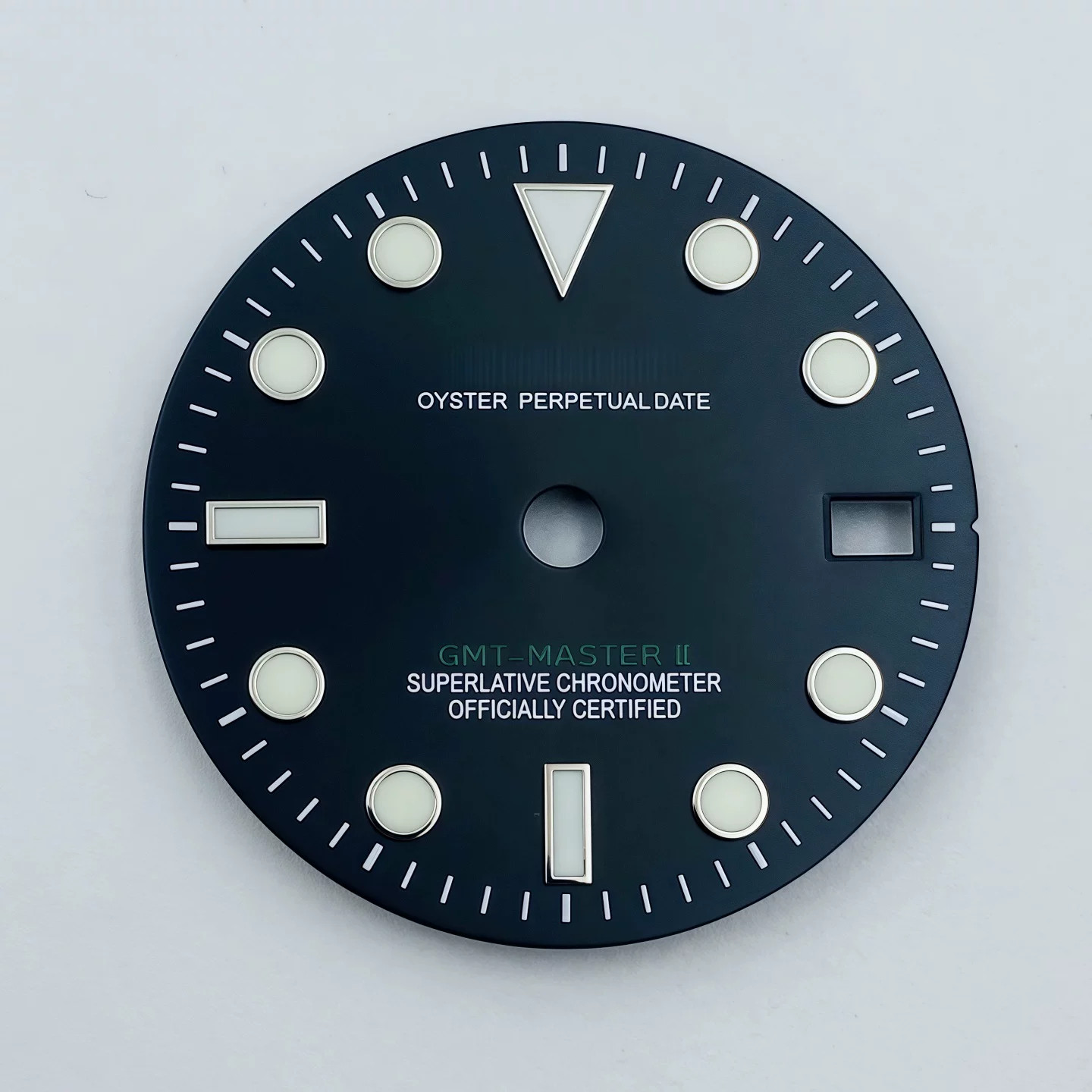 28.5mm GMT Master Watch Dial Ice Blue/Green Lume For NH34 Movement Watch Parts