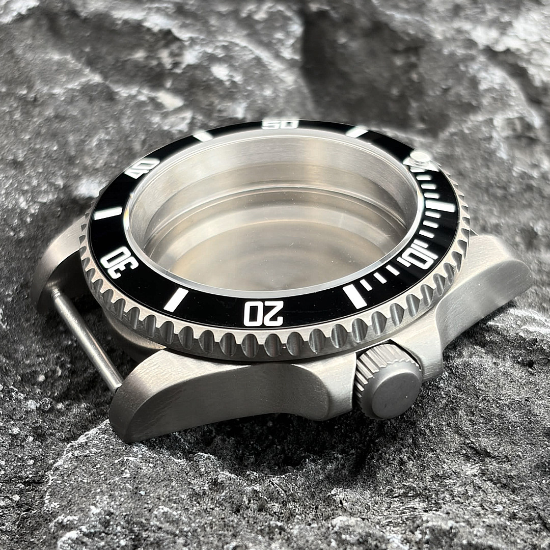 40MM Prevent Allergy Sapphire Glass Titanium Watch Case Fit Japan NH34 NH35 NH36