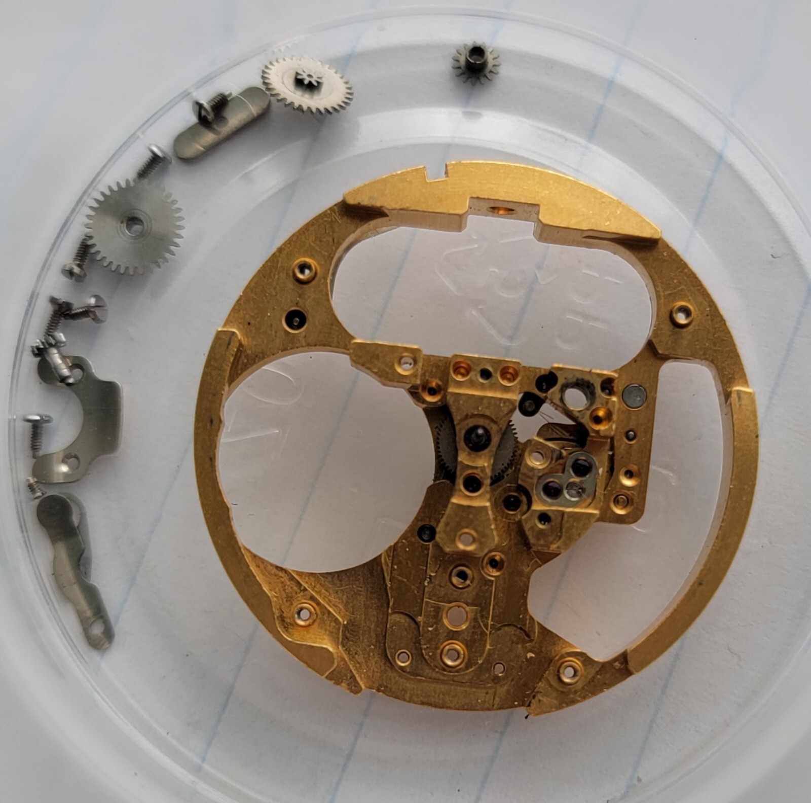 Bulova Accutron 214 Part #709 Movement Pillar Plate USA N1 1971 (‘BB’)