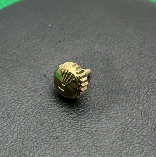 Genuine Rolex 24-600-8 18k Yellow Gold 6mm Winding Crown Refurbished (J14)