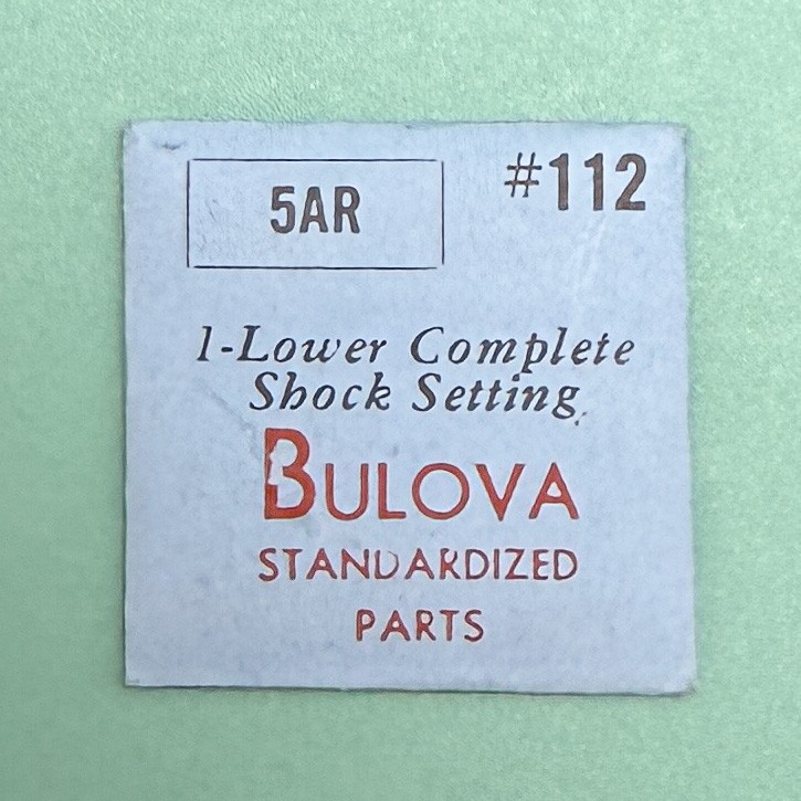 Genuine Bulova Part 112 Lower Complete Shock Setting 5AR 5AT 5AZ NOS
