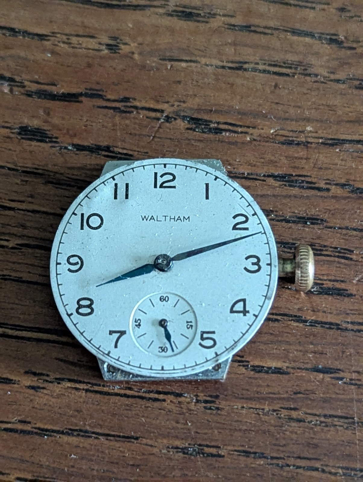 Waltham Premier 750 Watch Movement/Dial/Hands to Restore, Good Balance #S384