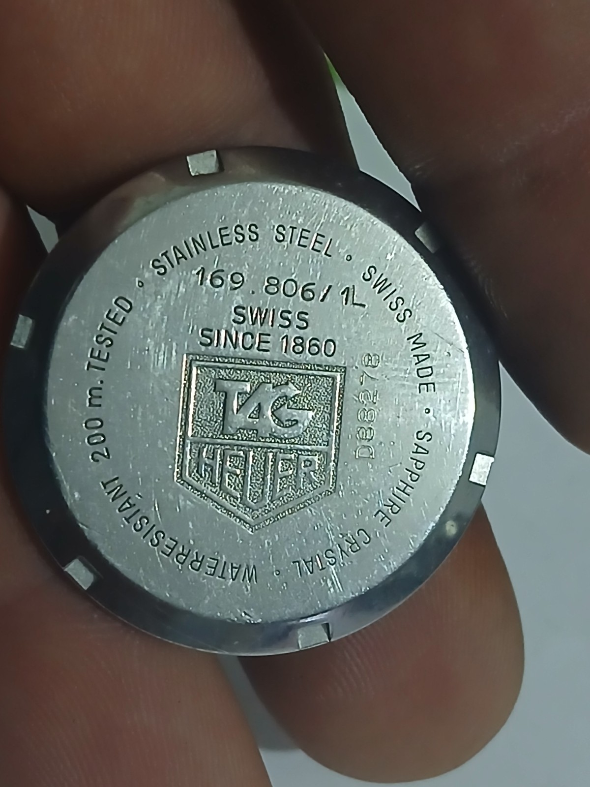 Tag Heuer Fondello Tag Heuer 169.806 /1L Tag Heuer Case Back