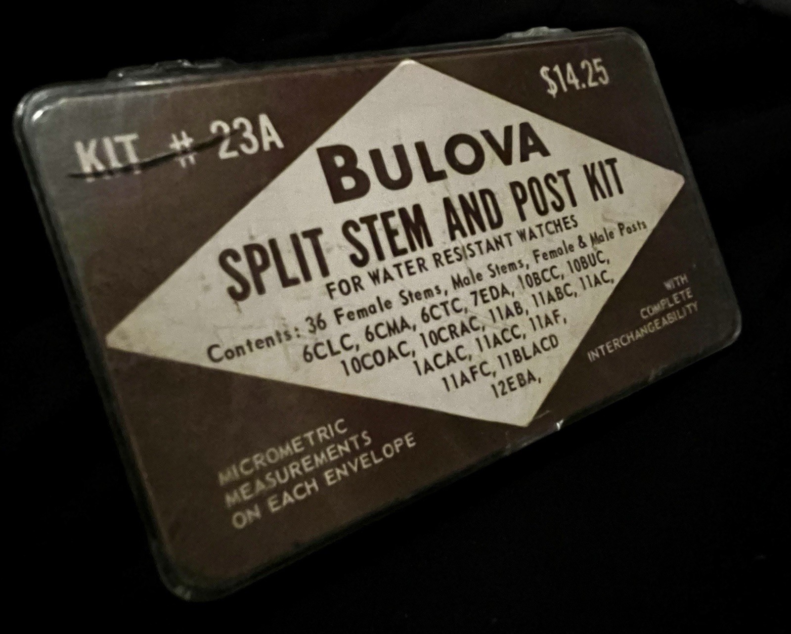 Vintage Bulova Watch Parts Kit #23A—Split Stem And Post Kit For Watches
