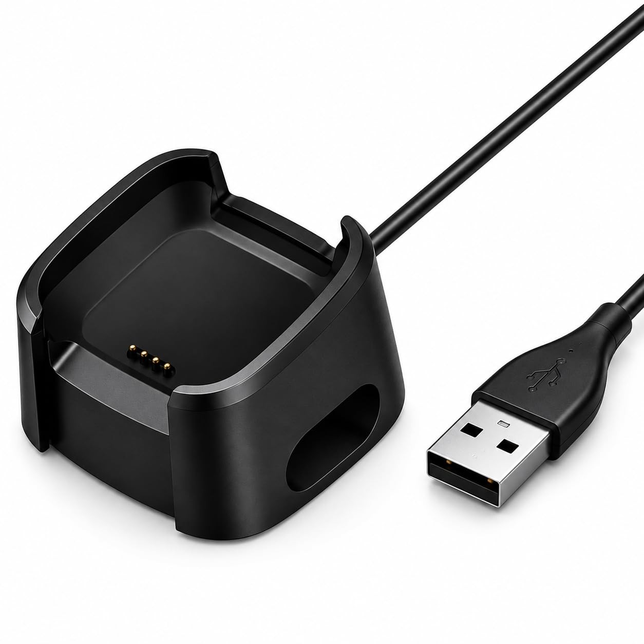 Charger for Fitbit Versa – USB Charging Cable Dock Stand Cradle Adapter with …