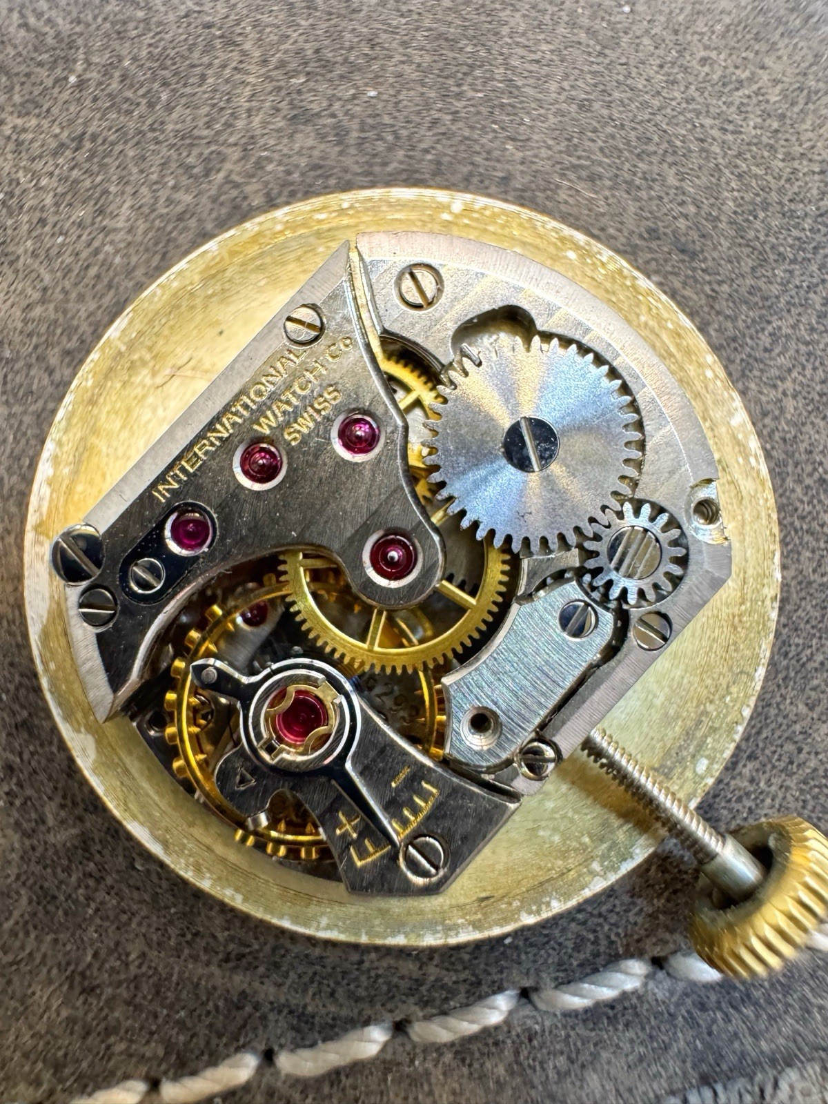 Vintage IWC International Watch Company Cal C.41 Wrist Watch Movement Parts