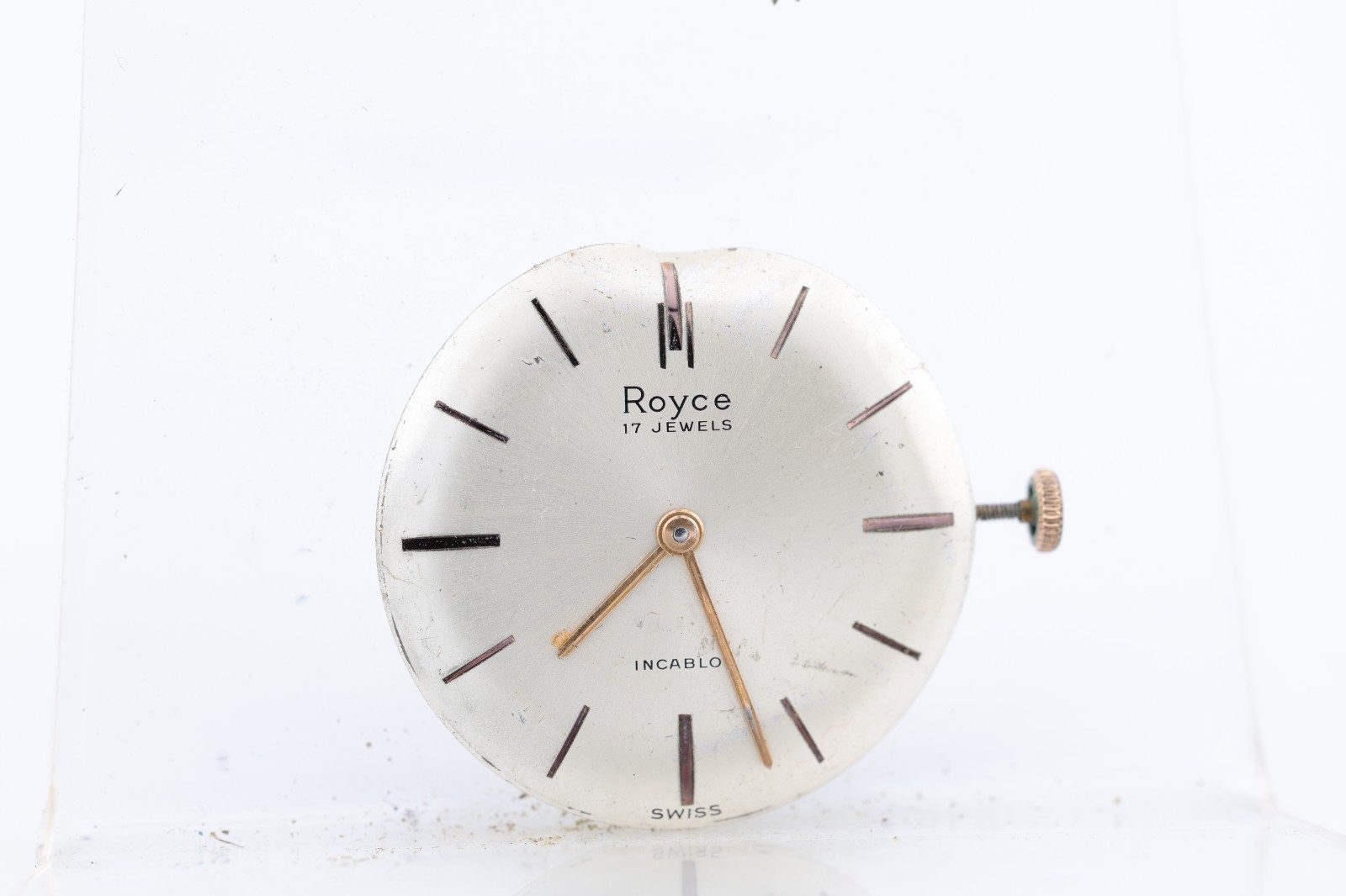 ROYCE 17j SWISS cal. 1200 WRIST WATCH MOVEMENT, RUNS (NB)