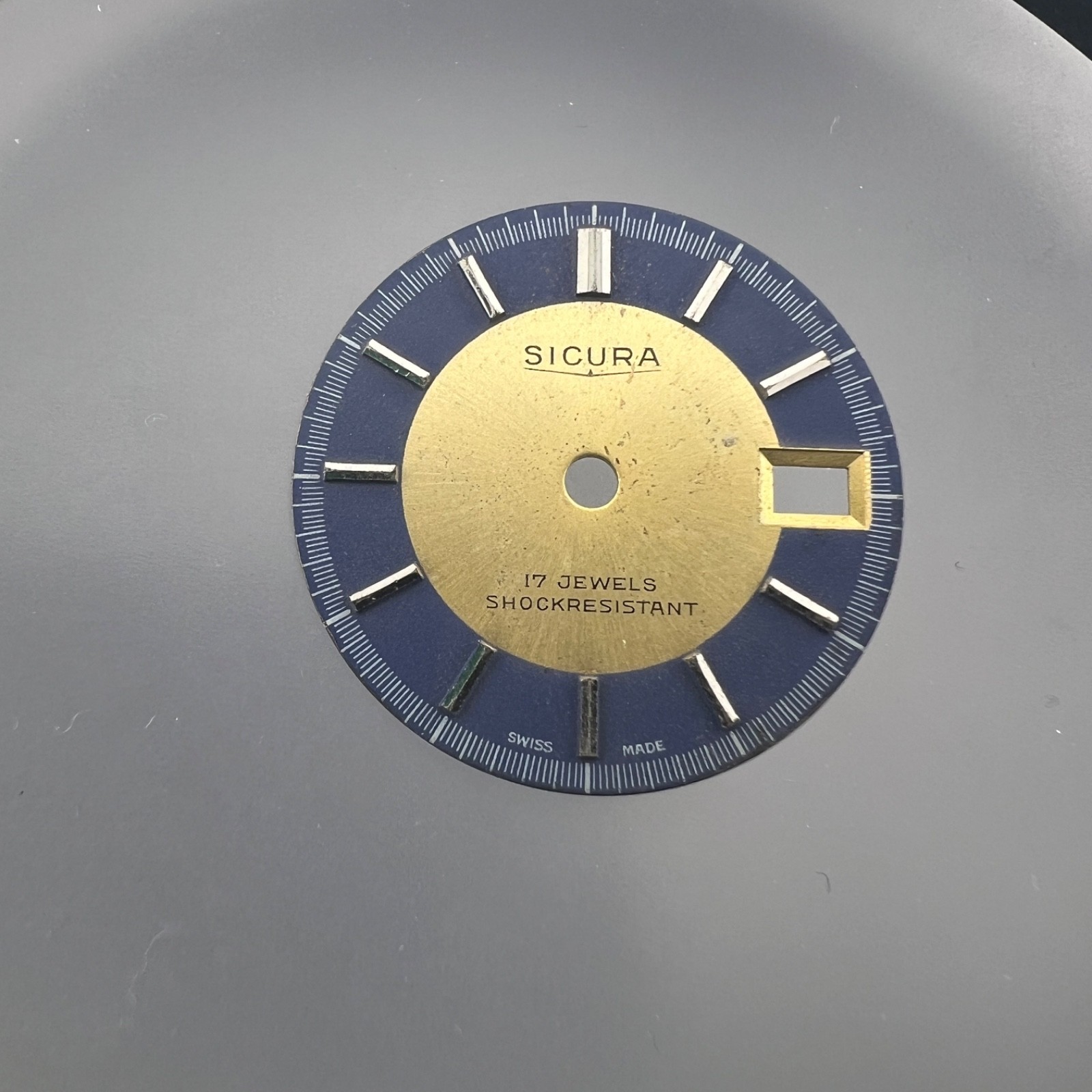 Sicura Bi-Color 23mm Watch Dial, No Hour Numbers