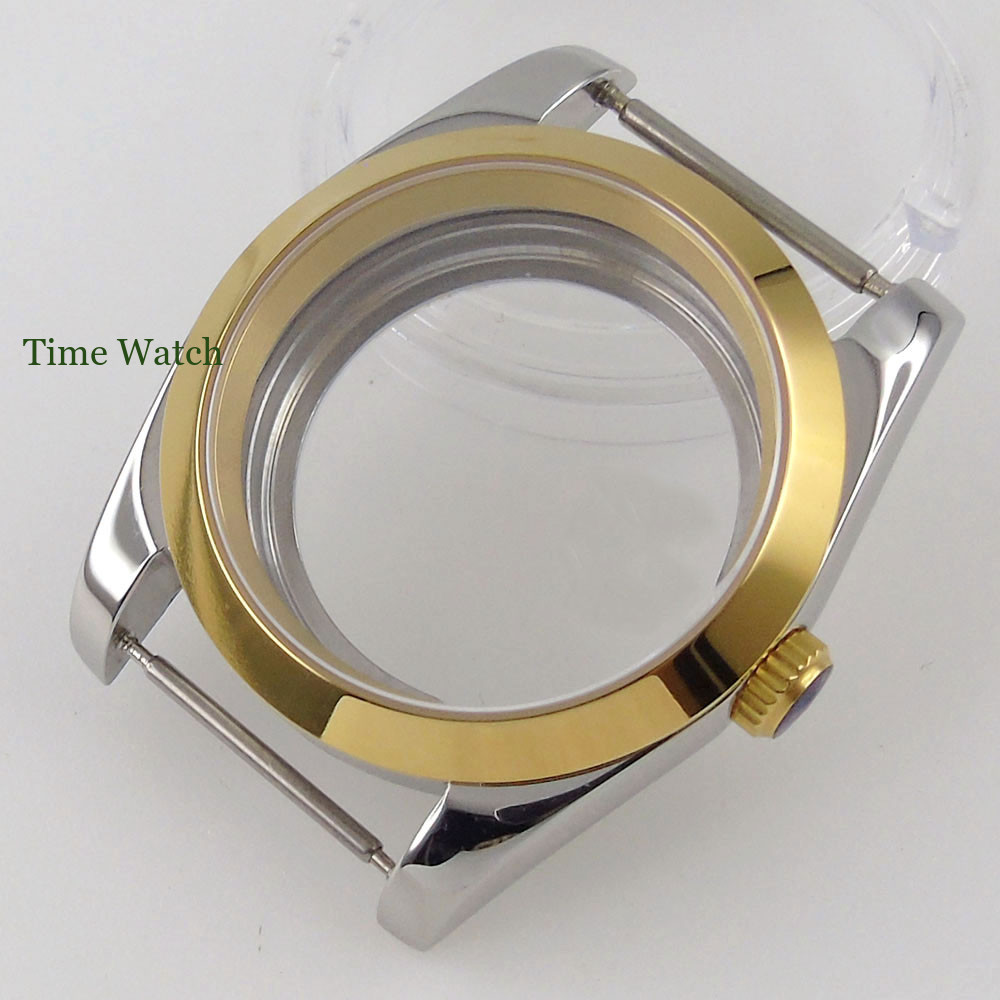 Golden Sapphire Watch Case Fit NH35A Miyota 8215 2813 ETA 2836 PT5000 39mm/36mm