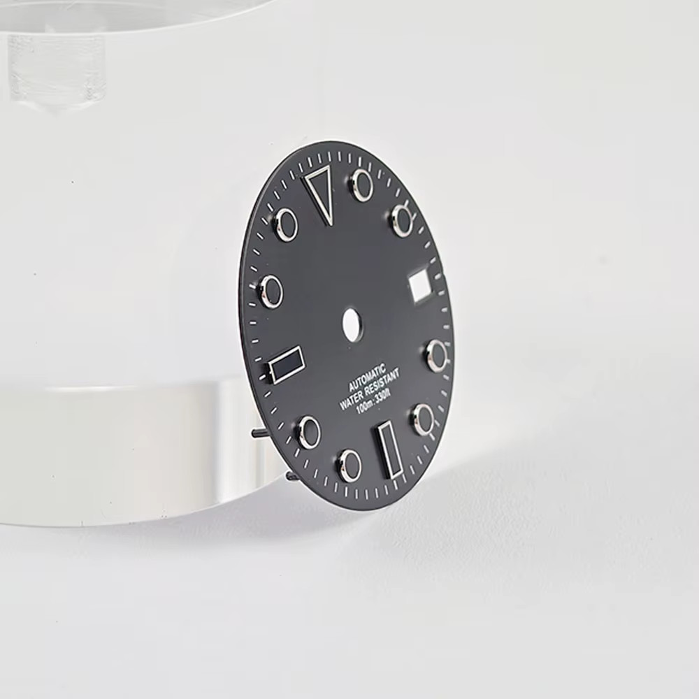 NH35 28.5Mm No Logo Sterile Sanding Watch Dial No Luminous White Black Blue