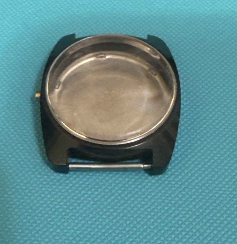NOS 1970s TECHNOS Black 20585 974 Men’s Watch Case 31.5mm & Crystal Watch Maker
