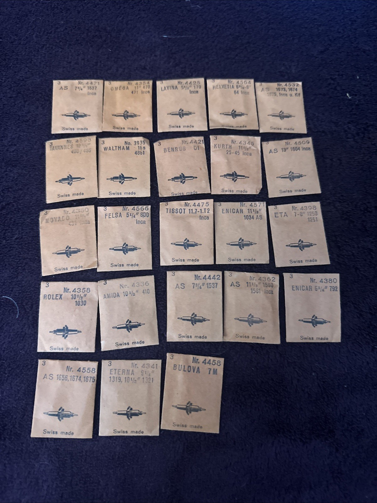 Lot of Parts Watch Balance Staffs for watchmakers Ronda Vintage Swiss