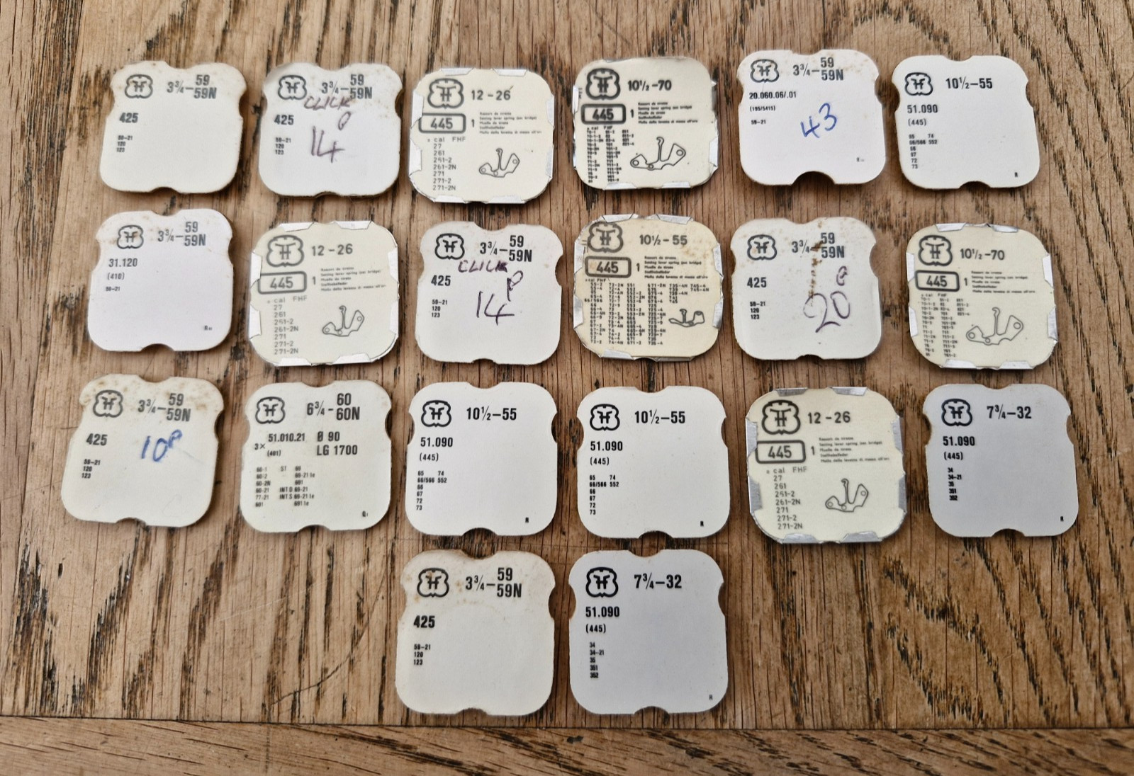 FHF Movement Spares – See Menu For Available Parts – N.O.S In Blister Packs