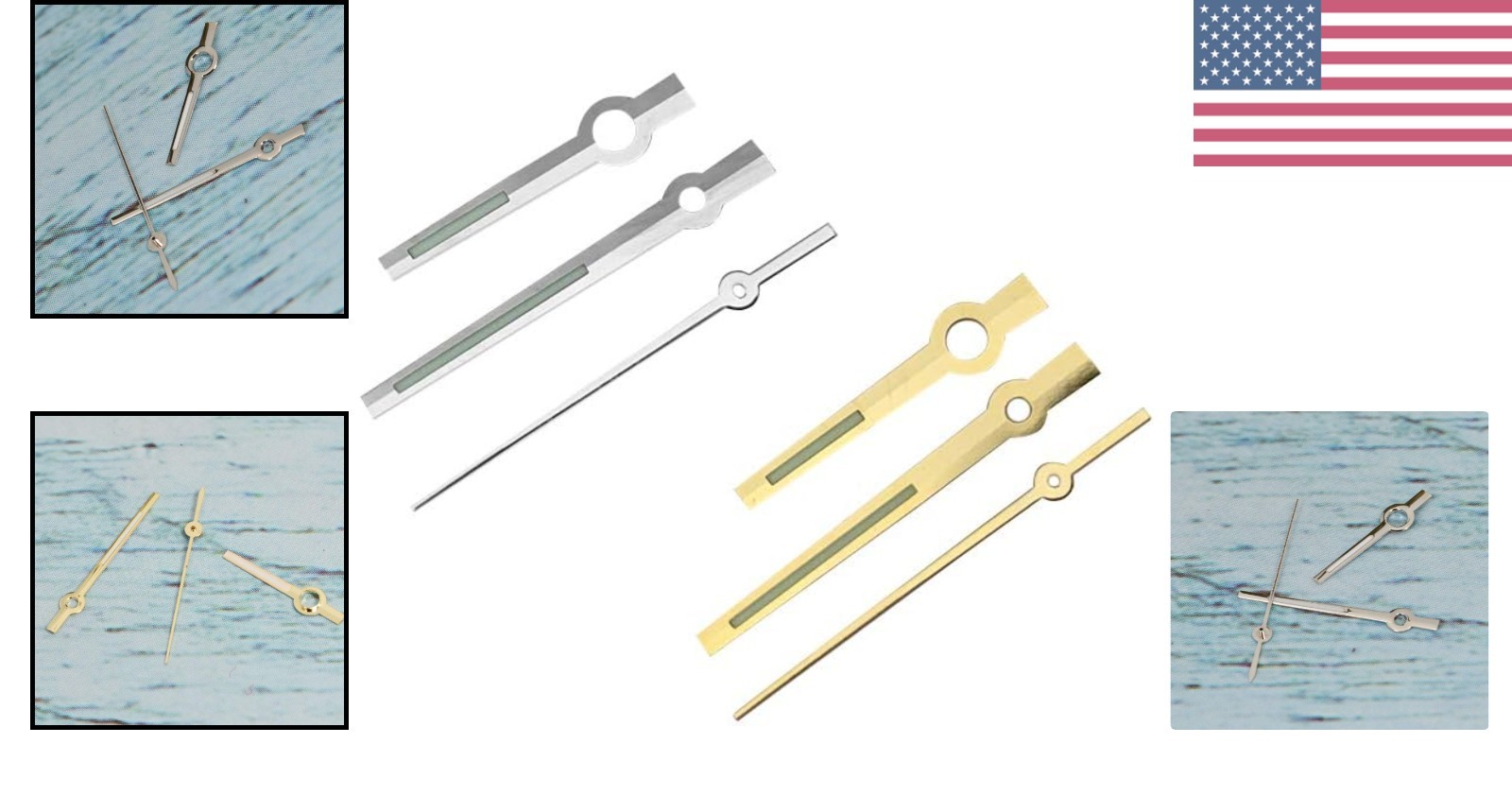 2Set Gold+Sliver Watch Hands for 2836 2834 2824 Movement Watch Accessory