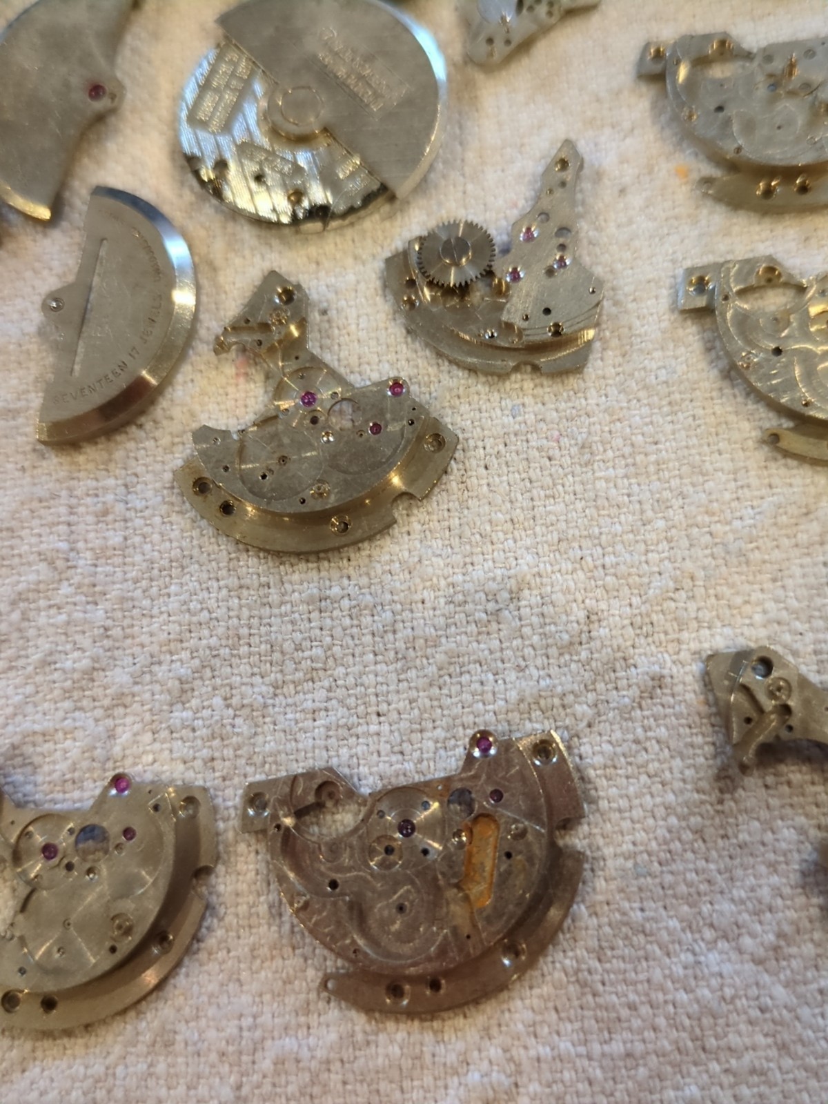 Large Lot Of Vintage Automatic Bidynator Watch Rotor Parts. Over 4 Ounces!!