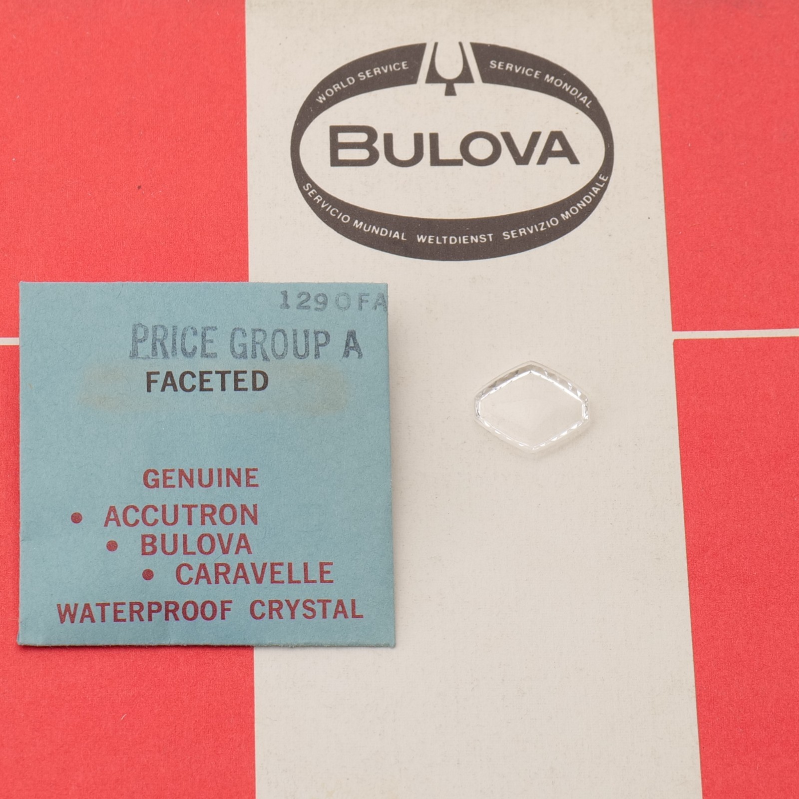 Original Genuine Bulova 1290F Crystal NOS Watch Part New Old Stock (C1D18)