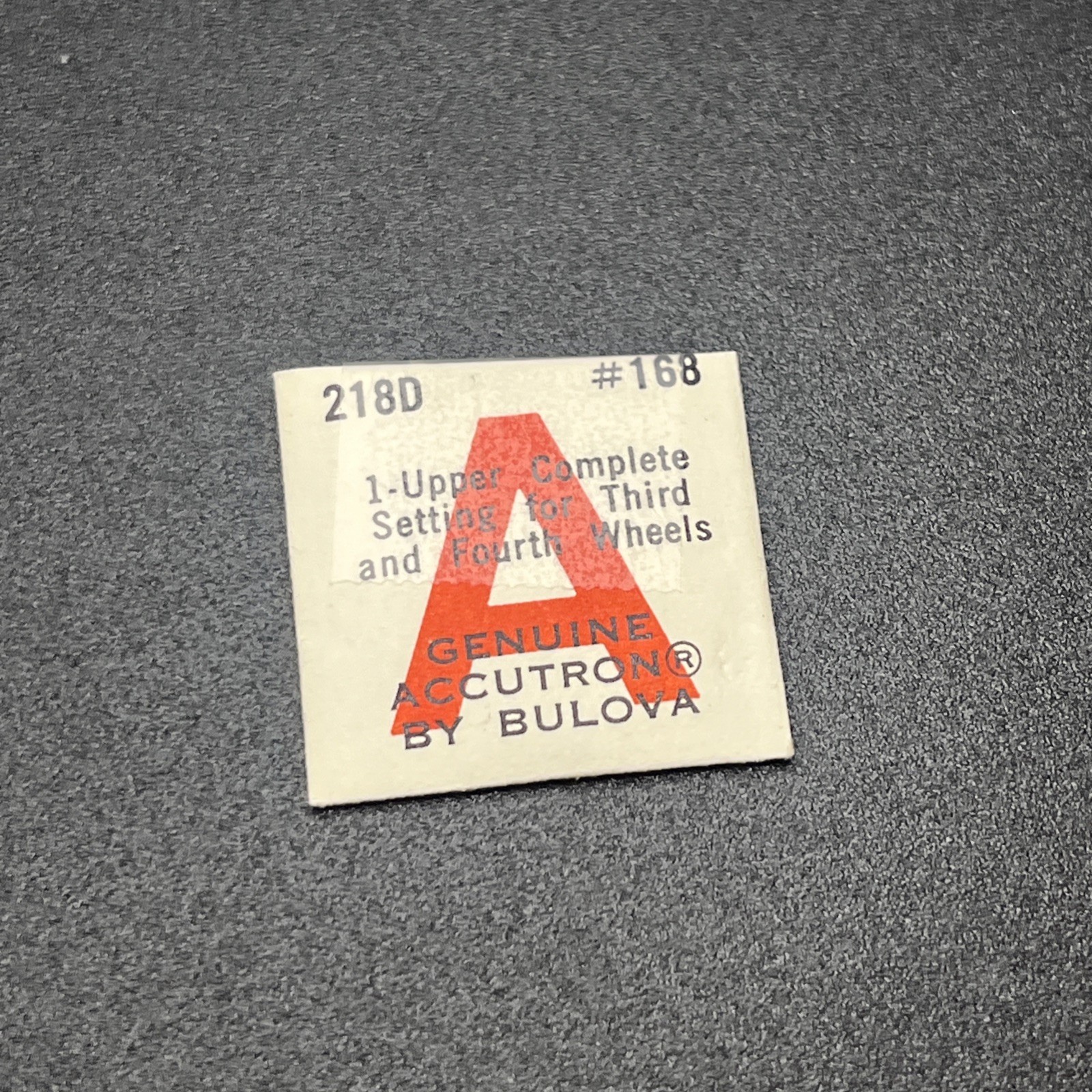 Accutron Cal. 218D Part 168 Upper Complete Setting For Third And Fourth Wheels