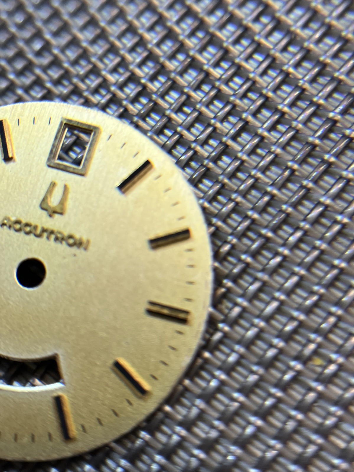 Vtg Bulova Accutron Watch Dial Date Windows Used 1960-1970