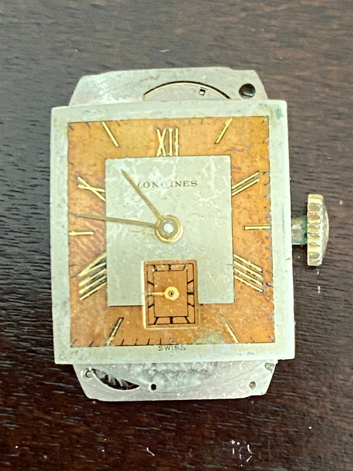 VINTAGE MENS LONGINES WRIST WATCH MOVEMENT, CAL.9L,KEEPING TIME