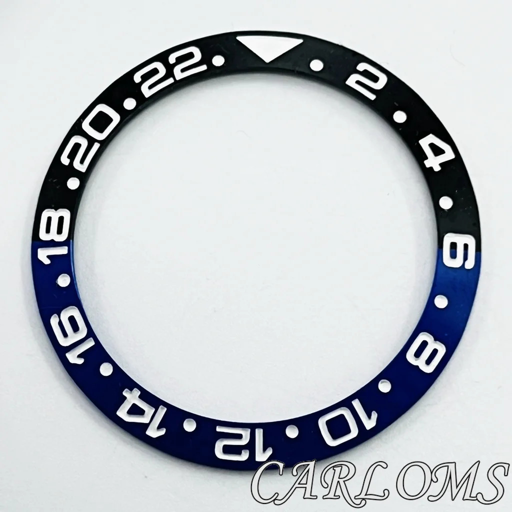 TOP 38Mm Black Brown Blue Green Yellow Orange Ceramic GMT Bezel Insert for 40Mm