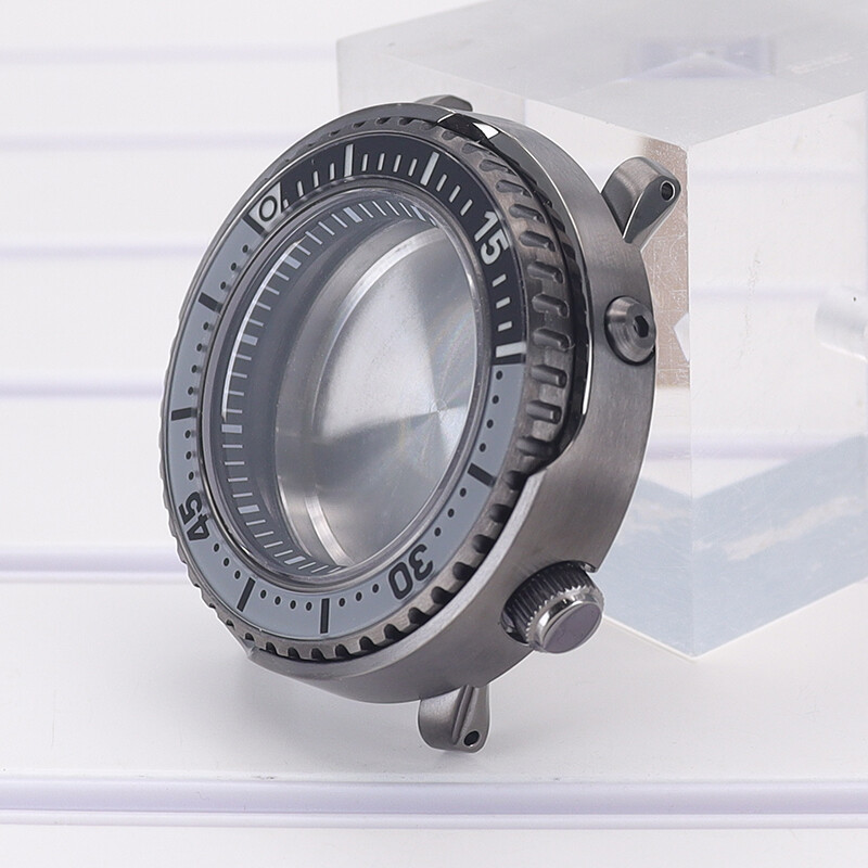 Modified Precision Canned Fish Watch Case Parts For Seiko nh35 36 sapphire glass