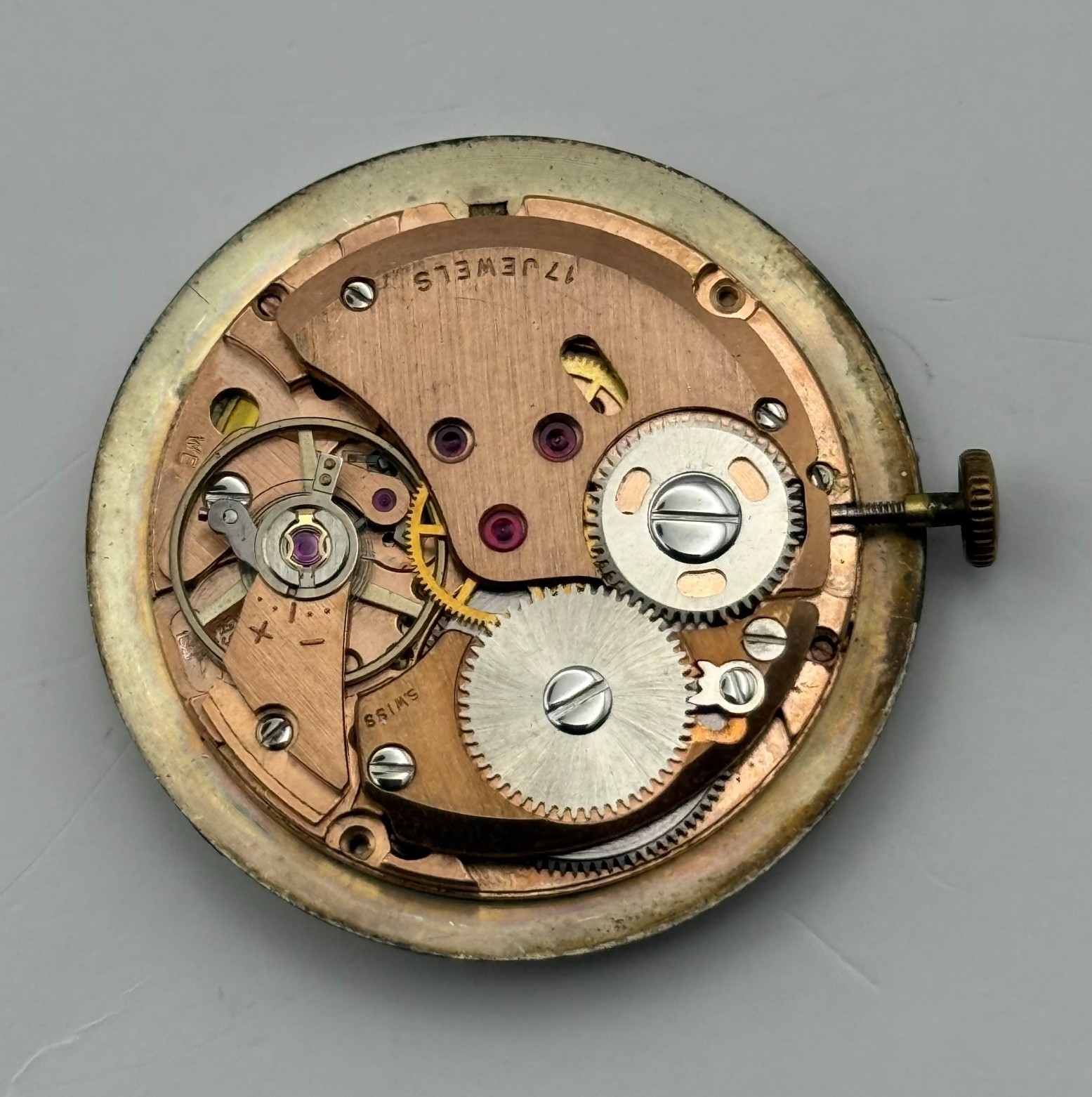 AS 1881 Watch Movement Running A. Schild 1881 Excalibur 17J Swiss Parts Repair