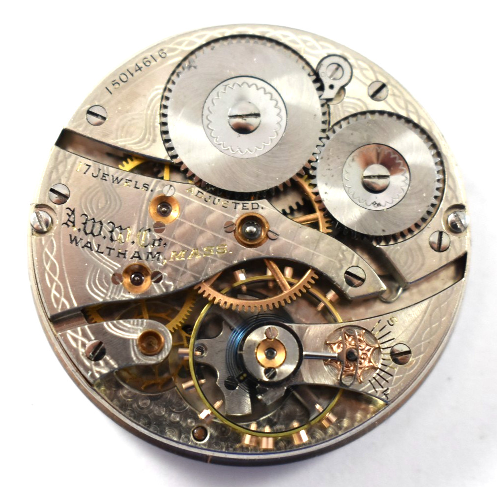 Vintage Waltham Grade 630 16s 17J OF Pocket Watch Movement lot.qz