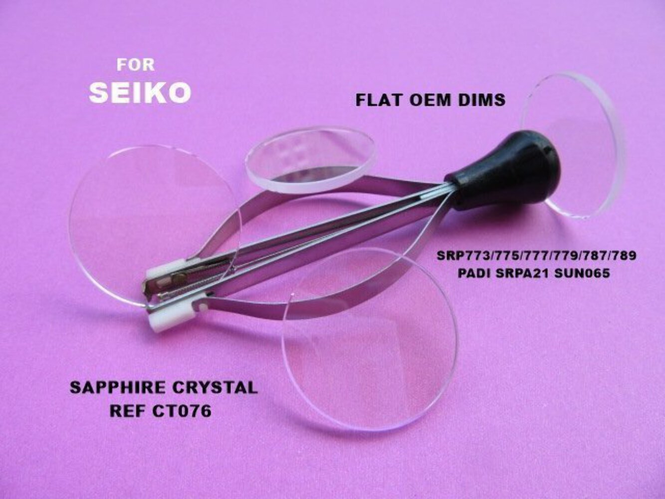 Watch Crystal Only for SRP Turtle Flat Sapphire Crystal – CT076