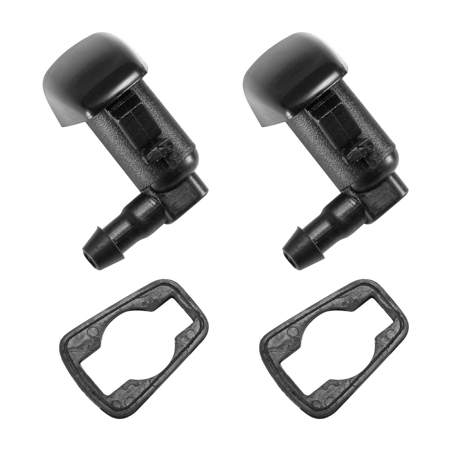 Belleone 2PCS Front Windshield Washer Nozzle Wiper Spray Kit fit for Black