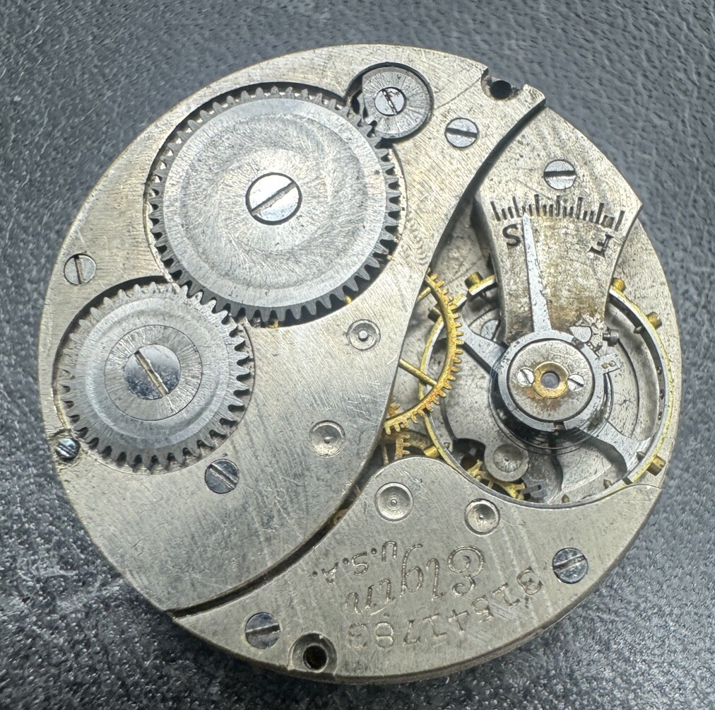 1928 ELGIN 430 6/0s Watch Movement – For Repair
