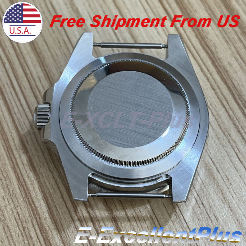 40mm For NH35 NH36 Movement Green Sapphire Glass Automatic Watch Case 316L Steel