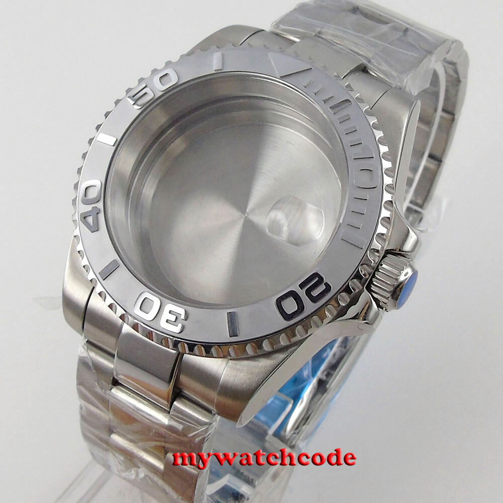 20ATM 40mm Gray Ceramic Bezel Watch Case Fit NH34 NH35 NH36 ETA 2824 PT5000