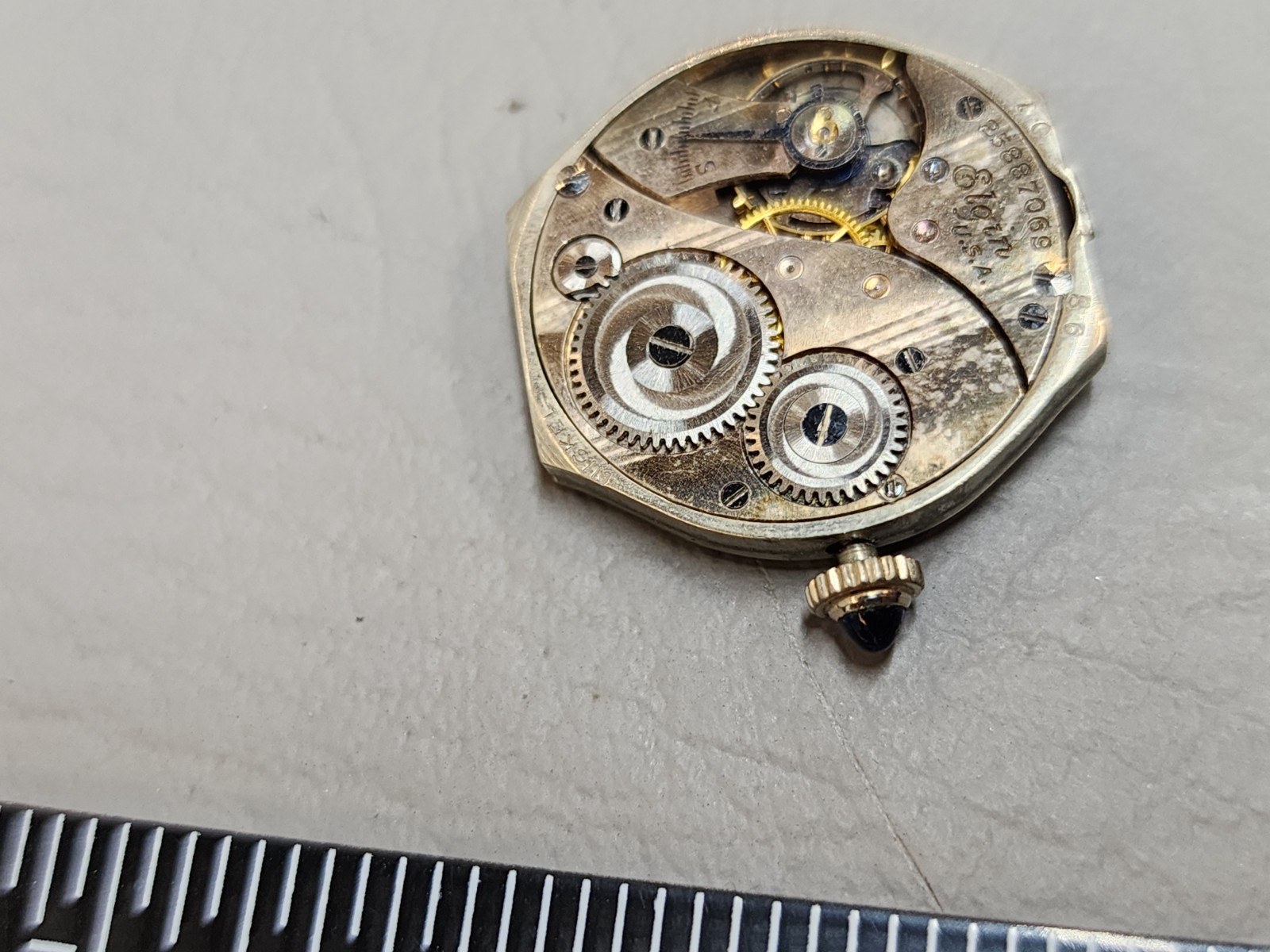 (For Parts Not Working) – ELGIN Nickel Wrist WATCH Face Movement Only