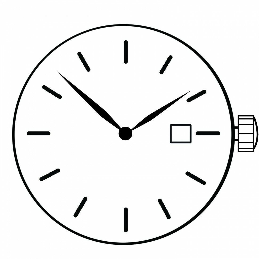 Miyota 1L15 Japan Quartz Movement Date at 3