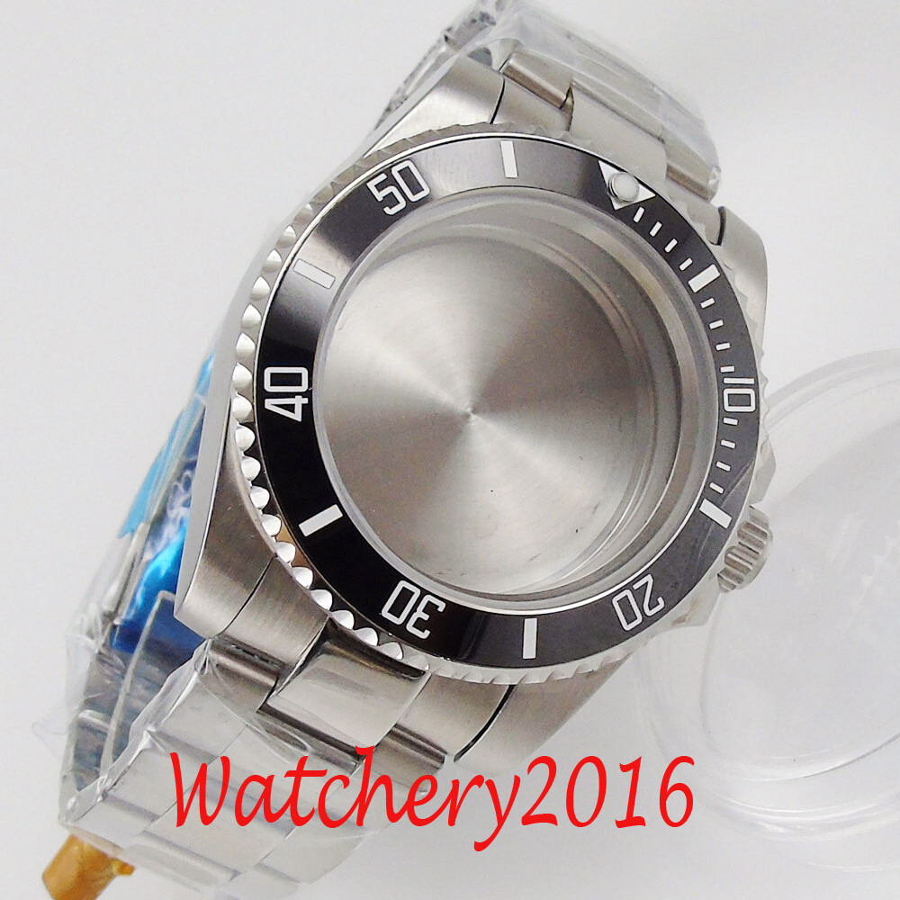 40mm Watch Case Fit Miyota 8215 NH35 ETA2824 PT5000 DG2813 3804 Sapphire Glass