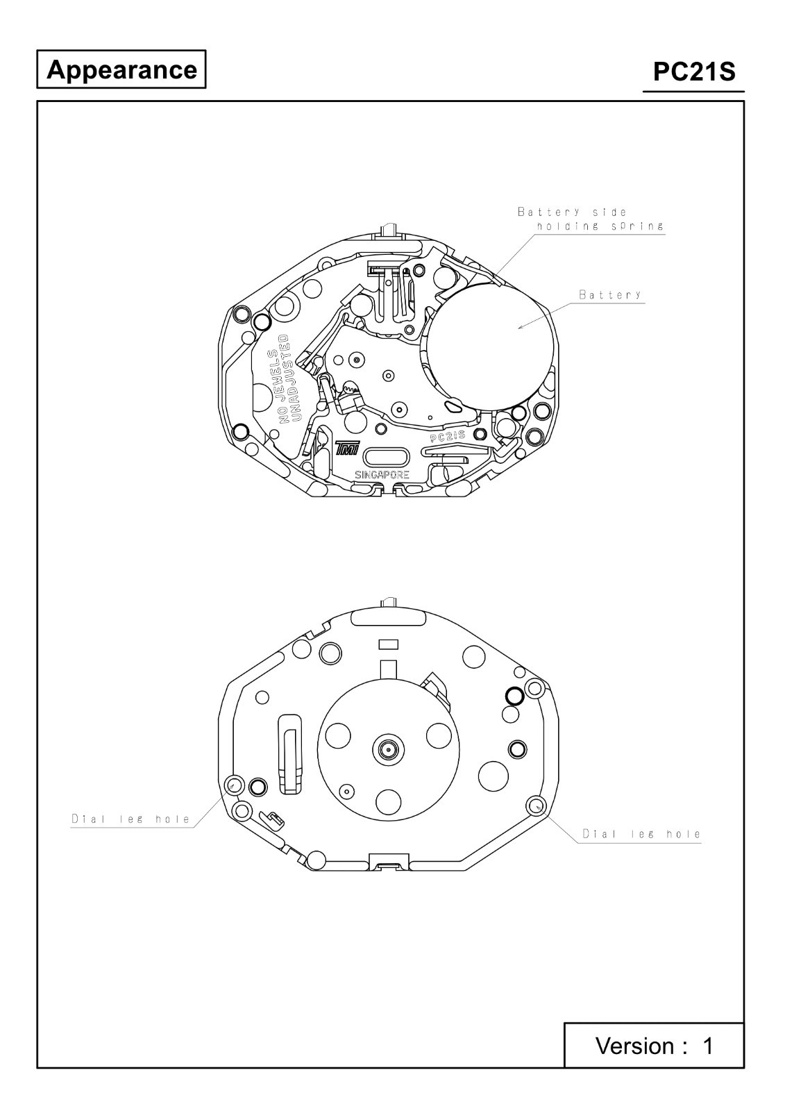 Seiko PC21S PC21J Quartz Watch Movement Reliable Replacement for 3-Hand Watches
