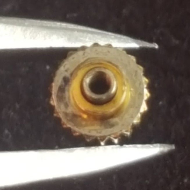 Omega Dustproof Crown With Tiger Eye Cabochon Stone Part Number 22063