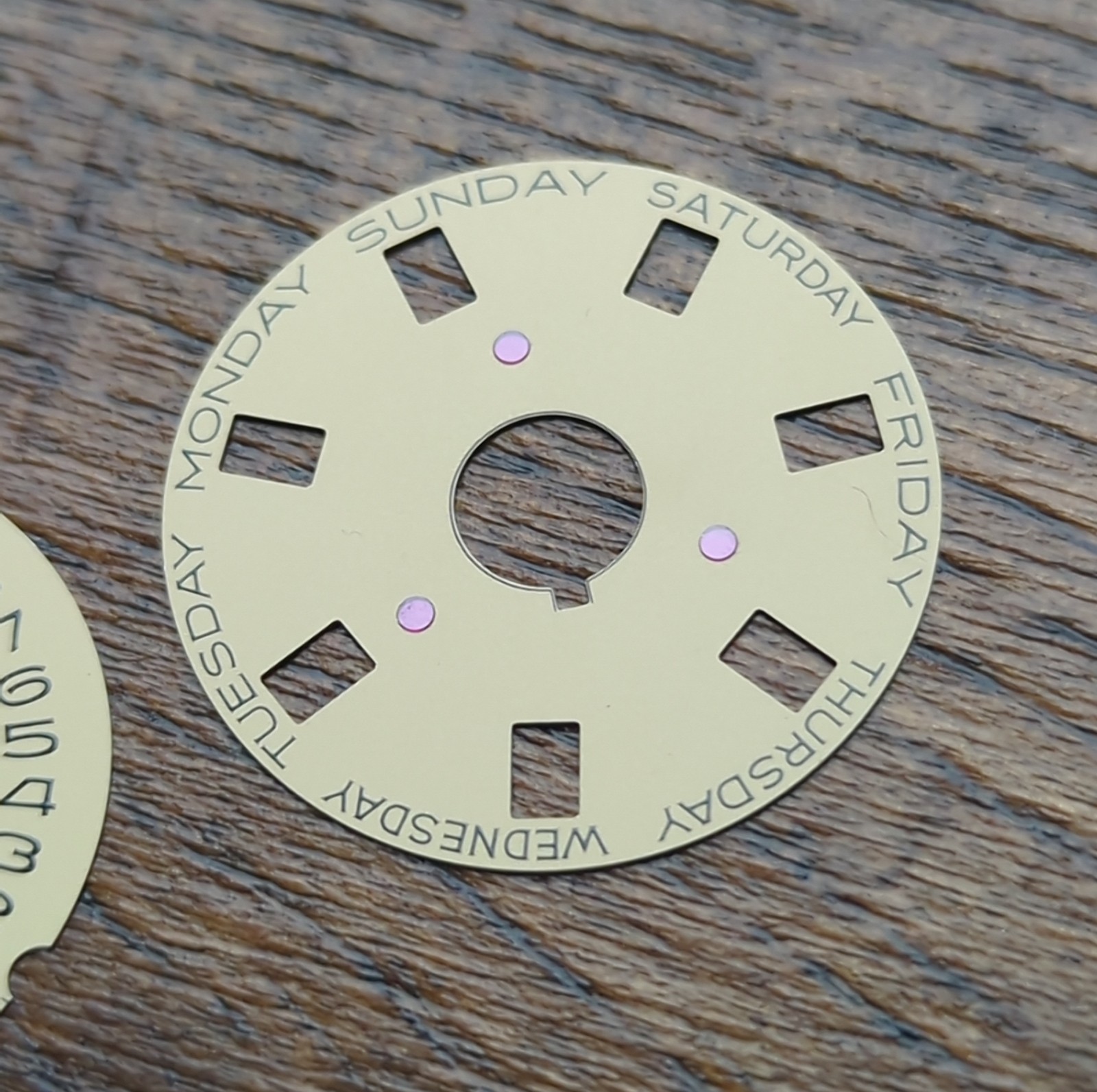 Rolex 3055 Original NOS Day & Date Disc Parts for English Models (W48)