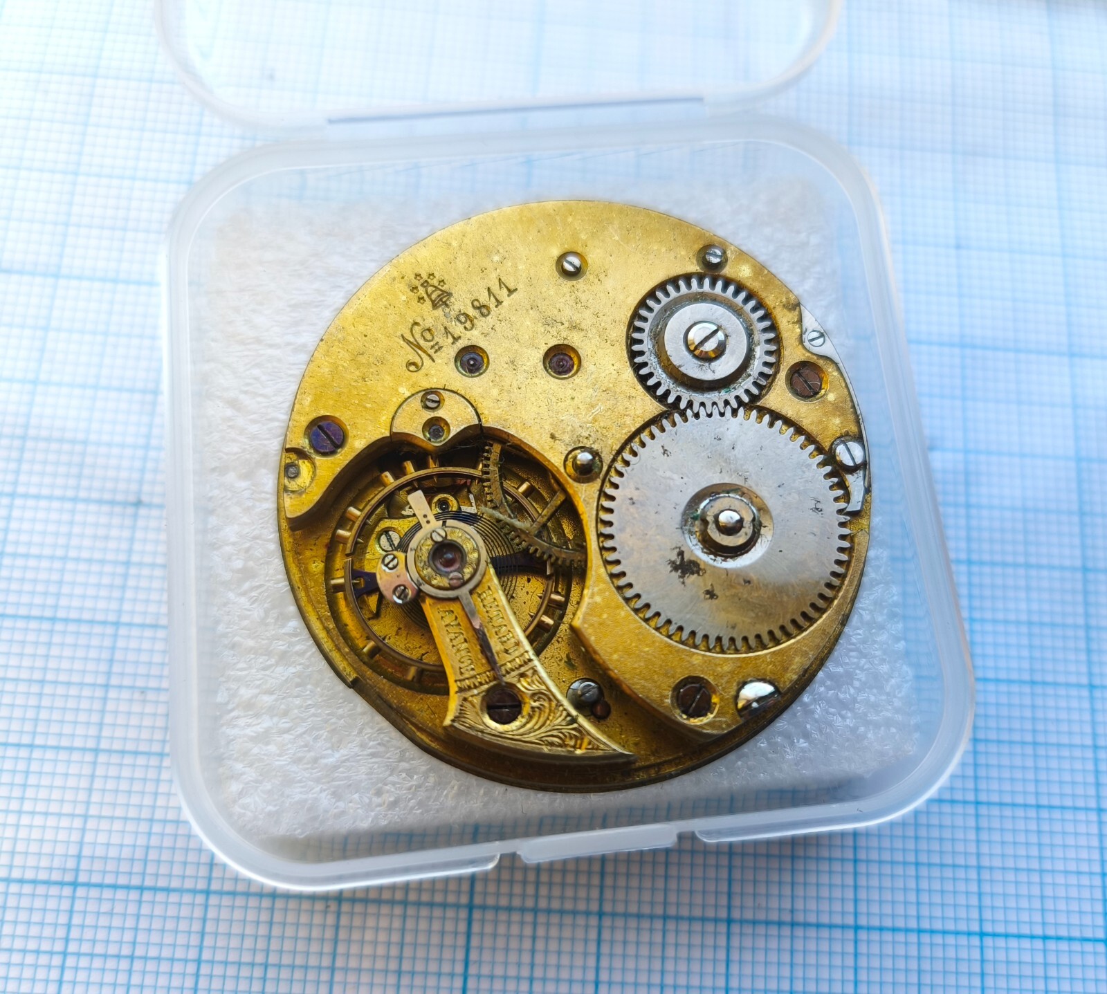 Union Glashutte Pocket Watch Movement for Parts/Repair