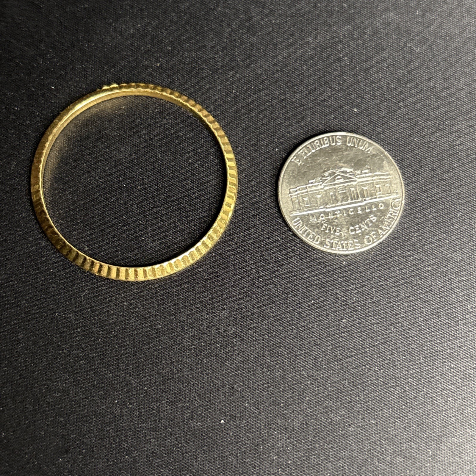 Genuine Rolex Datejust 36mm 18k Yellow Gold Fluted Bezel Authentic Part -2 Dents