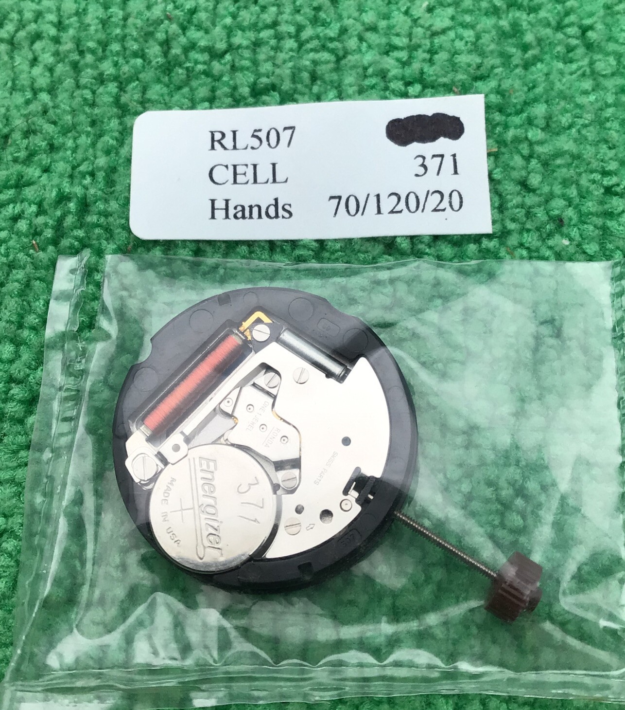 RONDA RL 507 QUARTZ WATCH MOVEMENT, 3 Hand, Day/Date At 3, ss