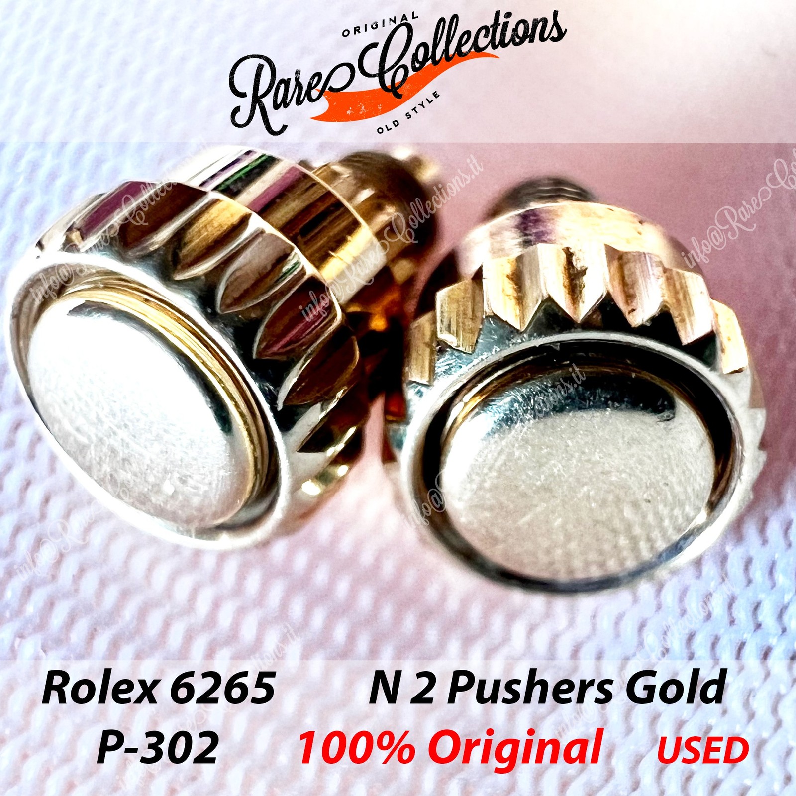 Rolex 6265 DAYTONA 24-P302-8 Original Pushers Buttons GOLD