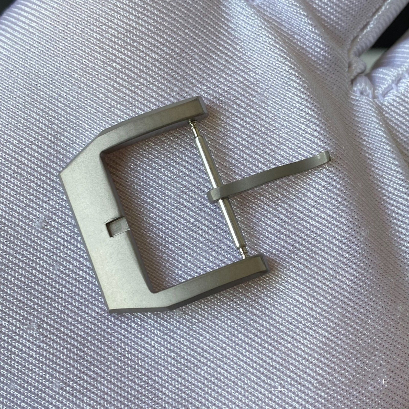 Fit for IWC Watch Band Strap 18mm Titanium Pin Clasp Brushed Tang Buckle