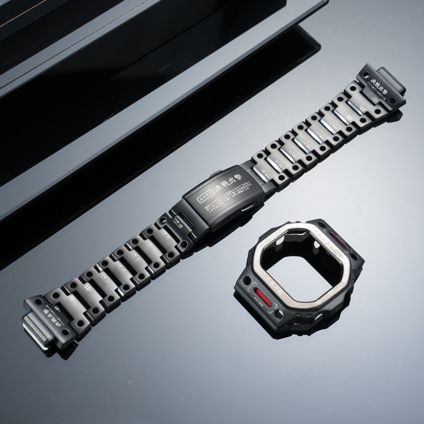 For Casio DW5600E GW-B5600 Watch Mod Kit Modified DW-5600 Steel Watch Case Strap